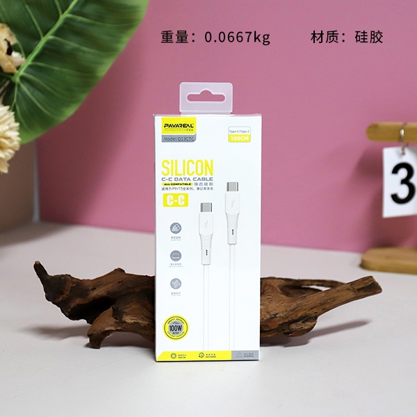 * Cable de Datos de Silicona de Estrella Blanca Q13CTC (Puerto Doble de Huawei) 3