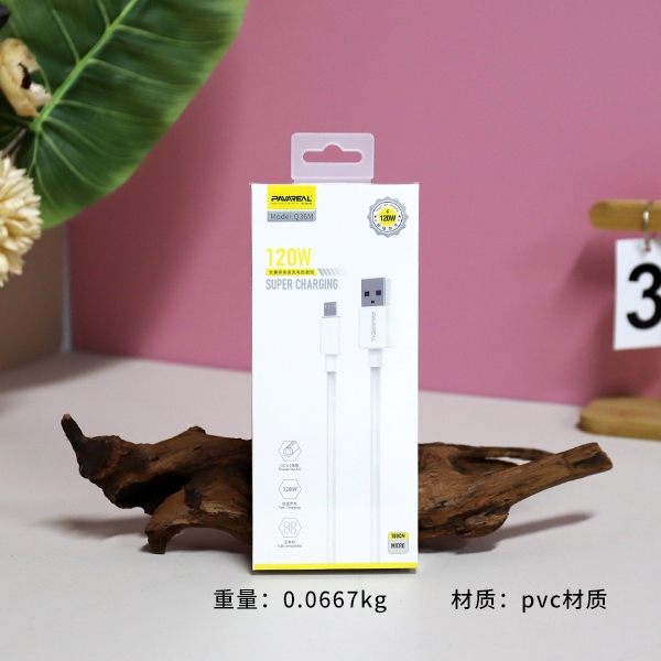 Q36M Cable de Datos de Carga Rápida Totalmente Compatible (Android) 3