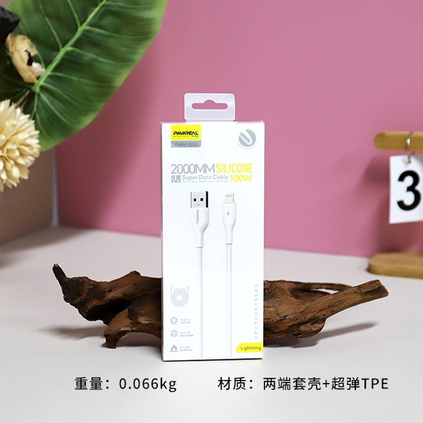 Línea de Datos de Carga Rápida Q31I-WHITE 2M (Apple) 3