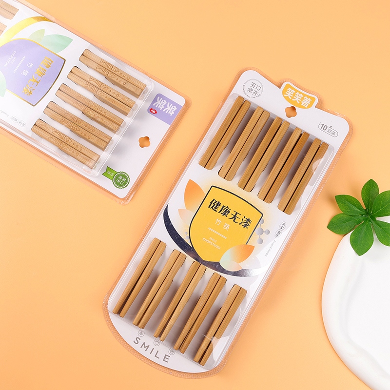 7805 Xiao Xiao No Lacquer Bamboo Chopsticks (10 Pares) 3