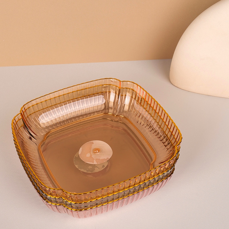 7102 Boutique Bronzing Square Fruit Plate 4