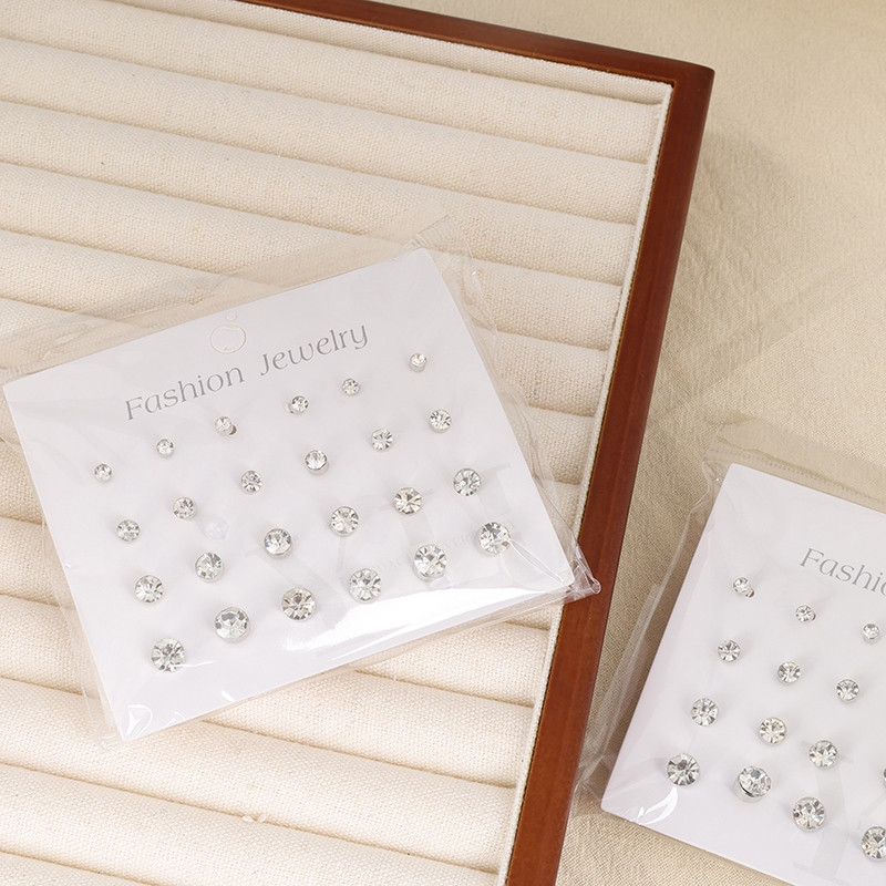 Moda Rhinestone Doce Pares de Pendientes