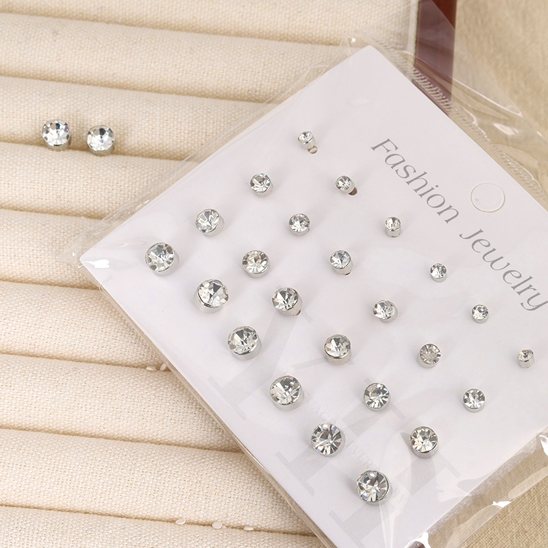 Moda Rhinestone Doce Pares de Pendientes 4