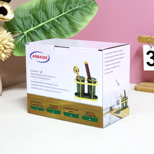 K061 Oval Double Cup Chopsticks Cage 4