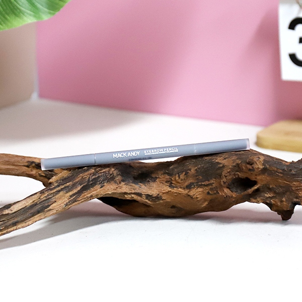 MK796-3 Doble Cabeza Sosteniendo Maquillaje Fino Lápiz de Ceja ( Gris Natural) 3