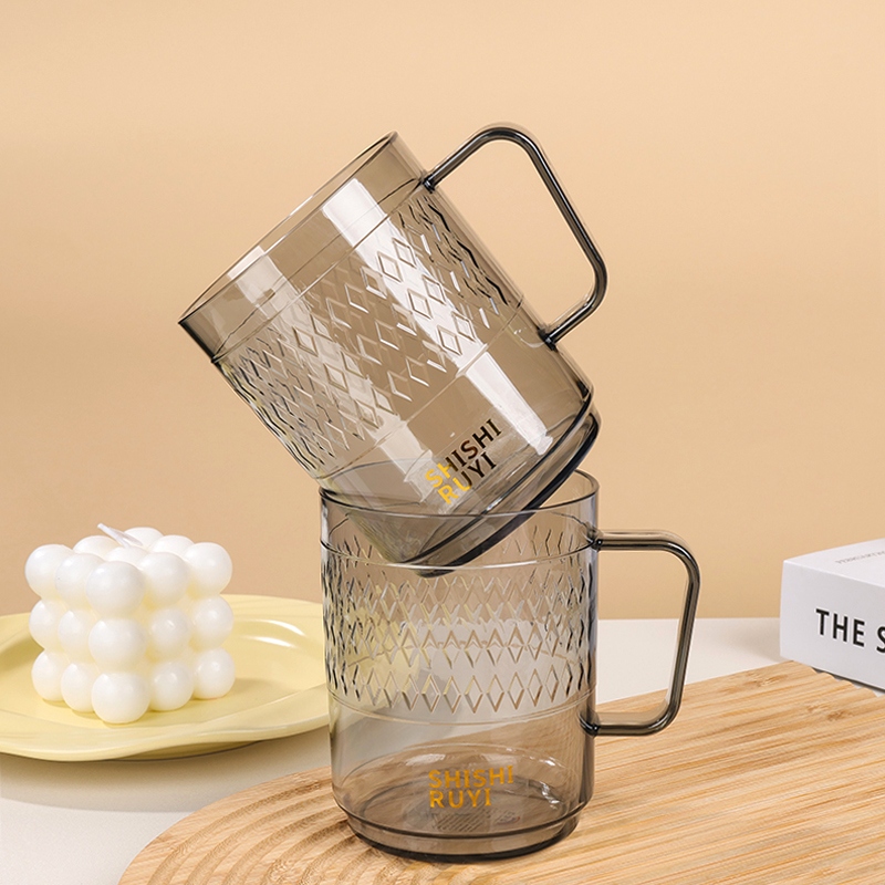 CHT-8118 Light Luxury PET Diamond Mouth Cup 4