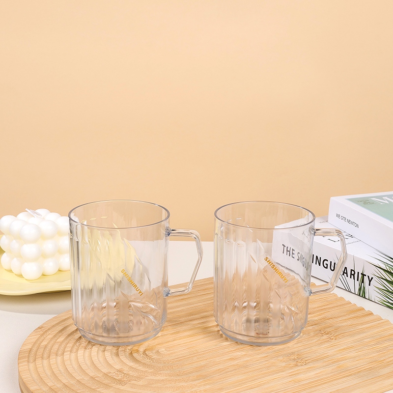CHT-8119 Light Luxury PET Vertical Grain Mouth Cup