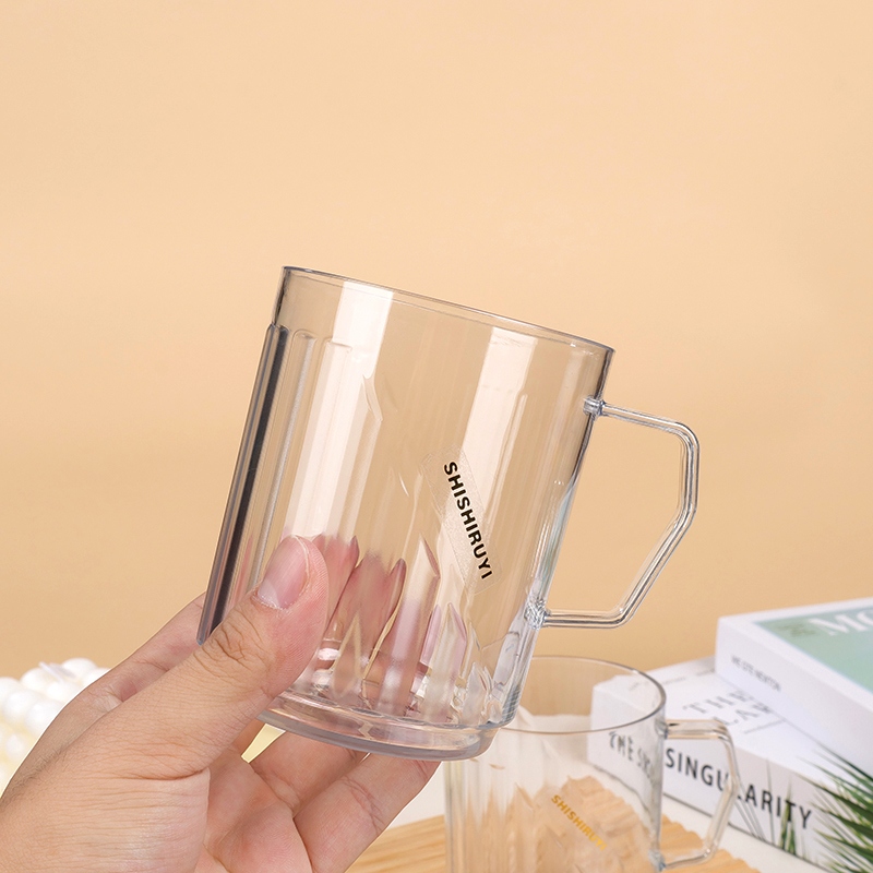 CHT-8119 Light Luxury PET Vertical Grain Mouth Cup 3