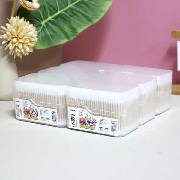 8808-500 Fruncido Caja Bambú Palo Algodón Swab 5