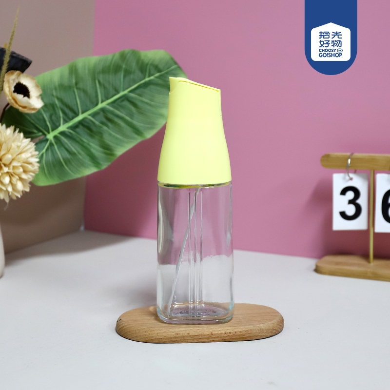 138 Magnolia Botella de Aceite de Vidrio de Apertura Automática y Cierre (Color Al Azar)
