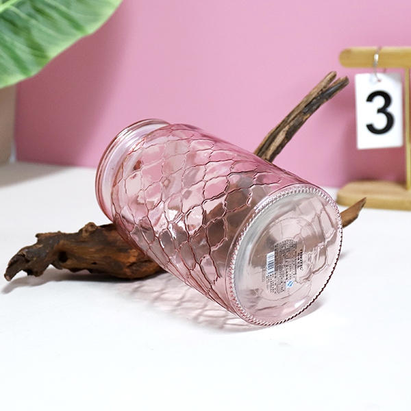 673 Mariposa Amor Flor Rosa Tanque de Almacenamiento de Vidrio Reticulado 1350ML 4