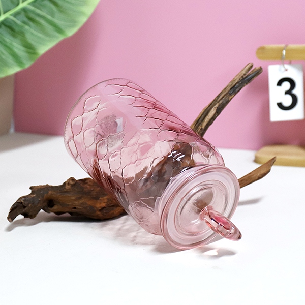 673 Mariposa Amor Flor Rosa Tanque de Almacenamiento de Vidrio Reticulado 1350ML 5