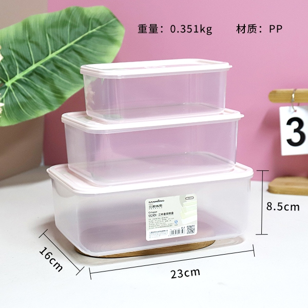 2350 Conjunto de Tres Piezas de Caja Rectangular de Limpieza 3