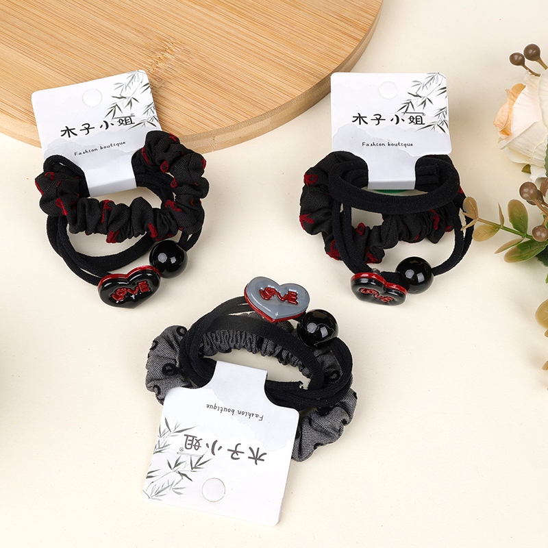 Corazon Accesorios Bow Impresión Círculo Intestinal 2