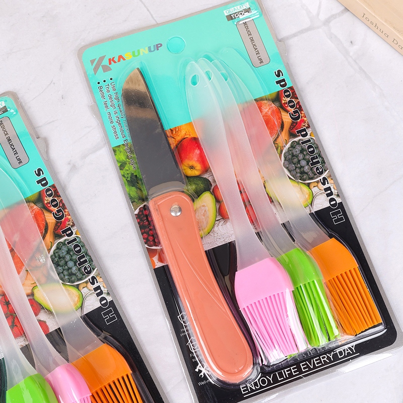 A- 9806 Barbacoa Cepillo Cuchillo de Fruta Conjunto de 4 3