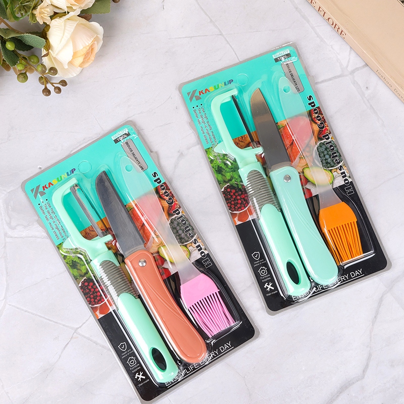 A- 9803 Cepillador Cuchillo de Fruta Conjunto de 3