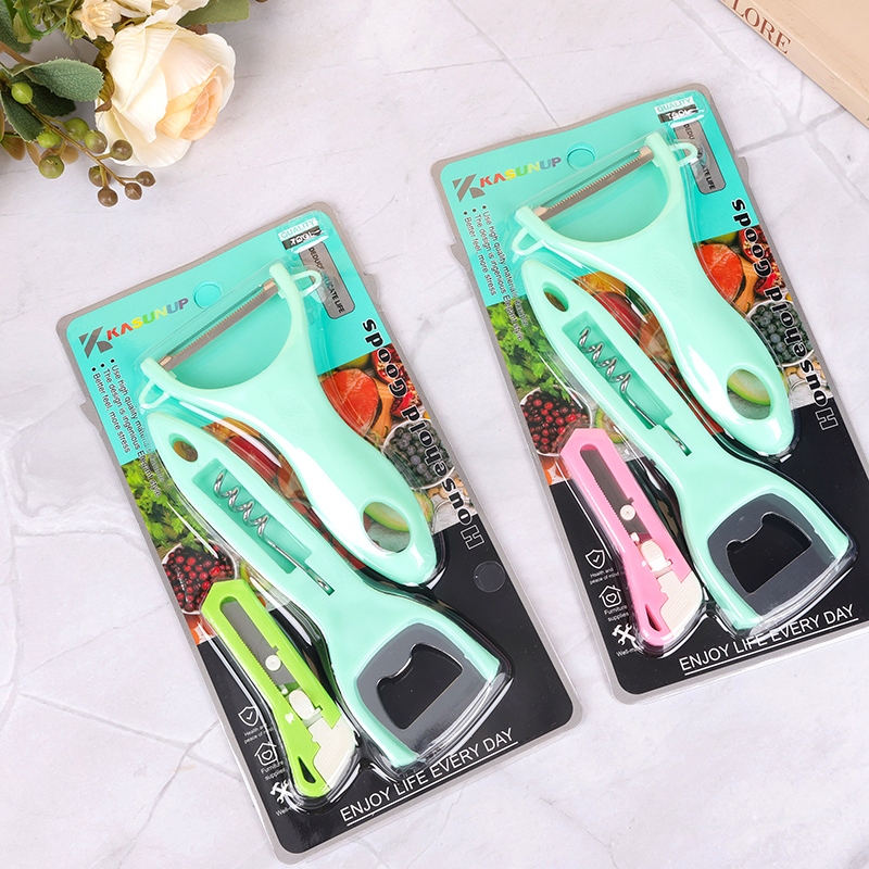 A- 9808 Cepillador Cuchillo de Vino Conjunto de 3 (Tarjeta)