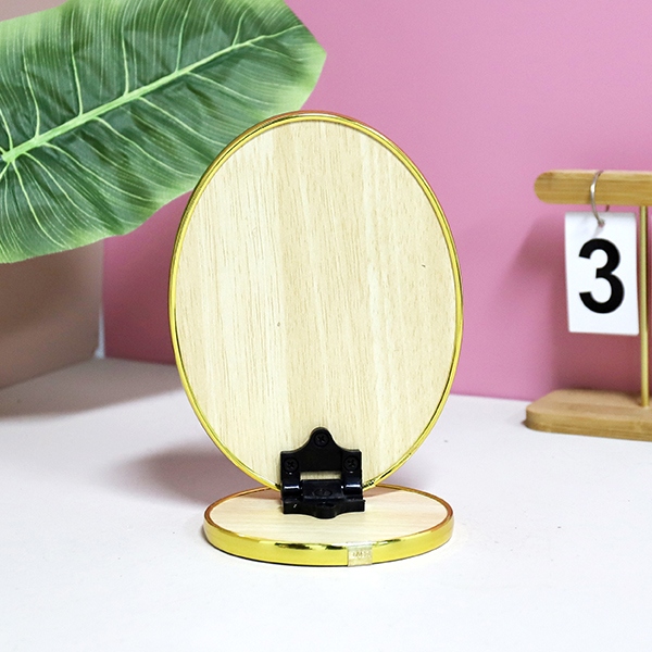 60242 Dorado Borde Espejo de Madera (Oval) 4