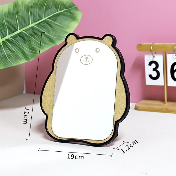 2096 Fat Bear Edge Wooden Mirror (Black) 3