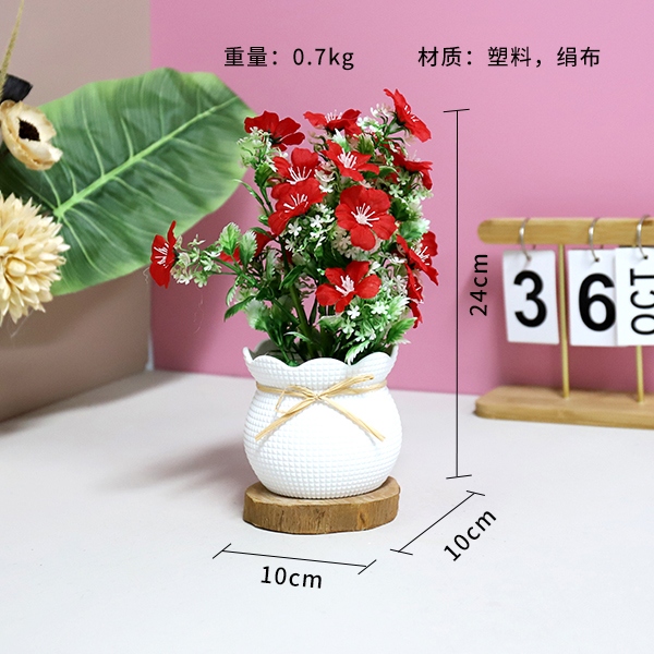 654 Flor de Simulación Bonsai (Color Mezclado) 3