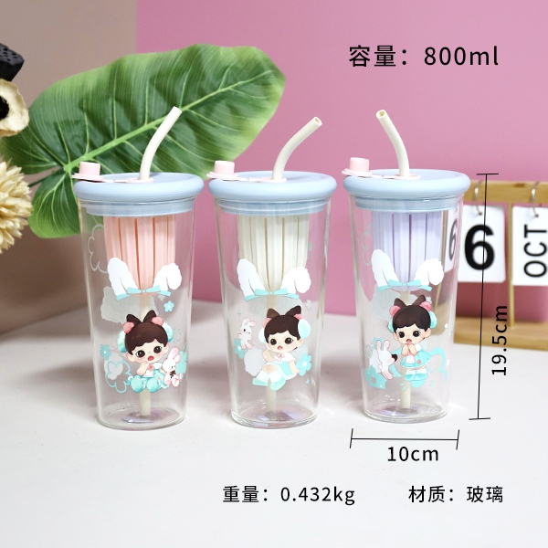 4130-G Straw Glass Cup 3
