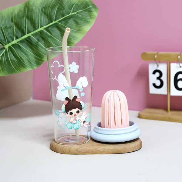 4130-G Straw Glass Cup 4