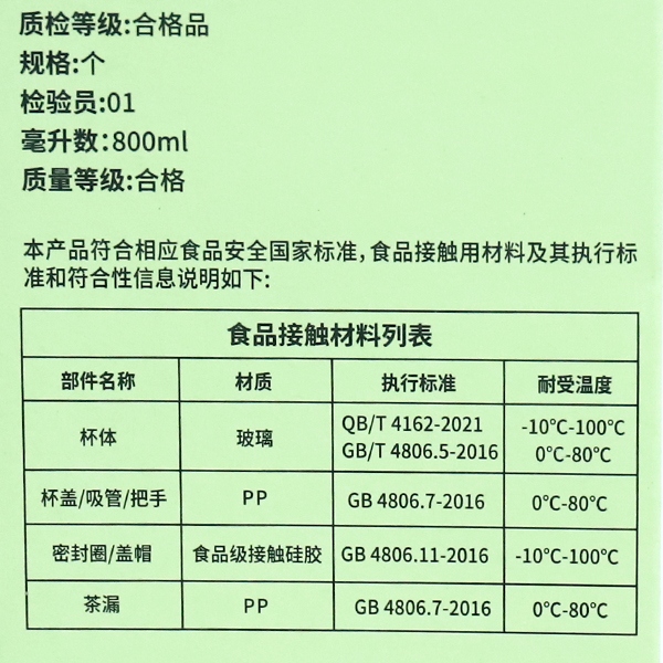 4130-G Straw Glass Cup 6