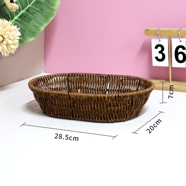 LN047 Antique Iron Medium Oval Basket 3