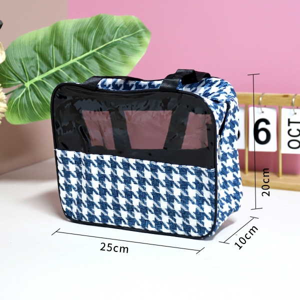 075 Houndstooth Tabbed Bath Bag 3