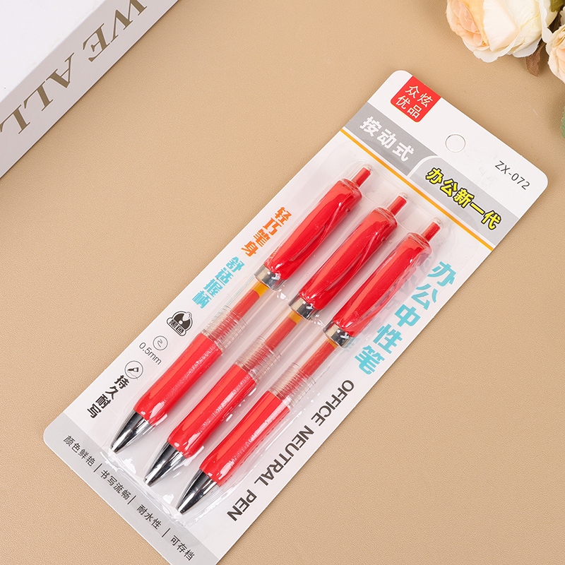 Todo Deslumbrante ZX-072 Prensa Oficina Gel Pluma (Red) 3