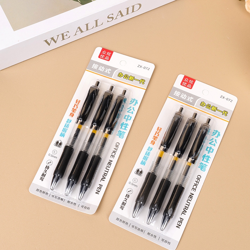 Todas las Boquillas ZX-072 Prensa Gel Pluma Negro (3) 2