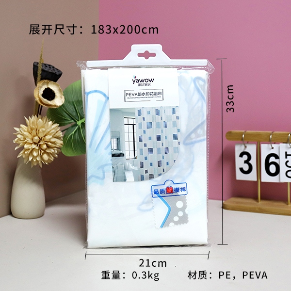 3018PEVA Cortina de Ducha Impermeable 180*200cm 3
