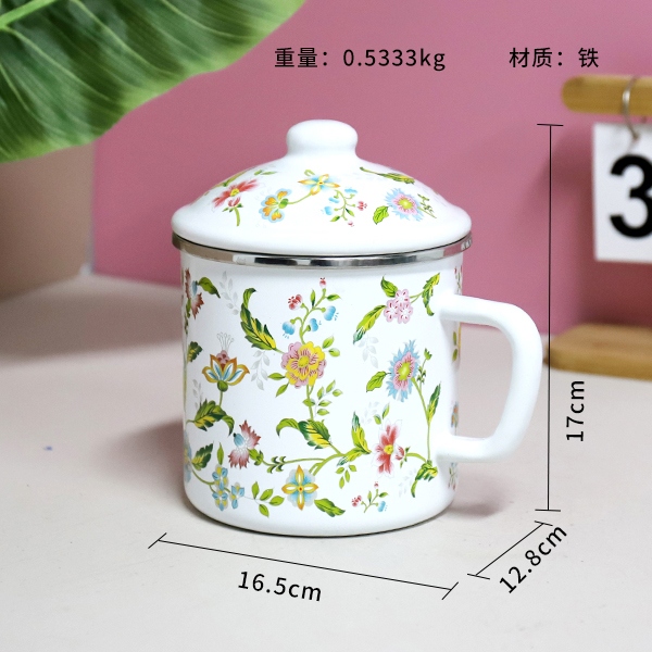 1205-12cm Edging Aromatic Esamel Taza 3