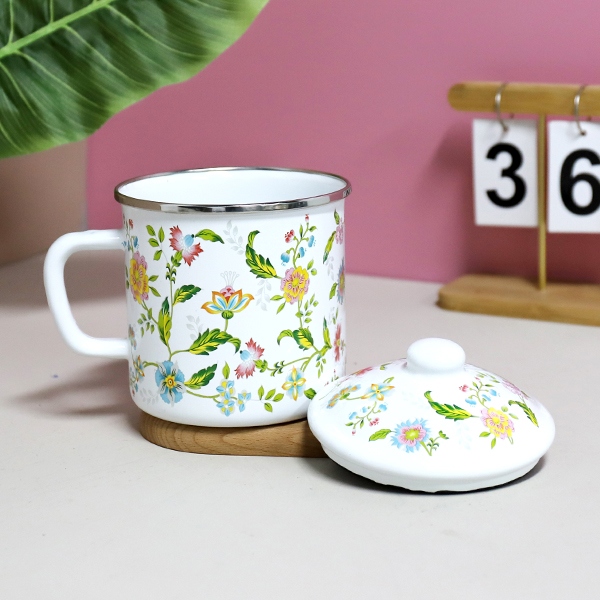 1205-12cm Edging Aromatic Esamel Taza 4