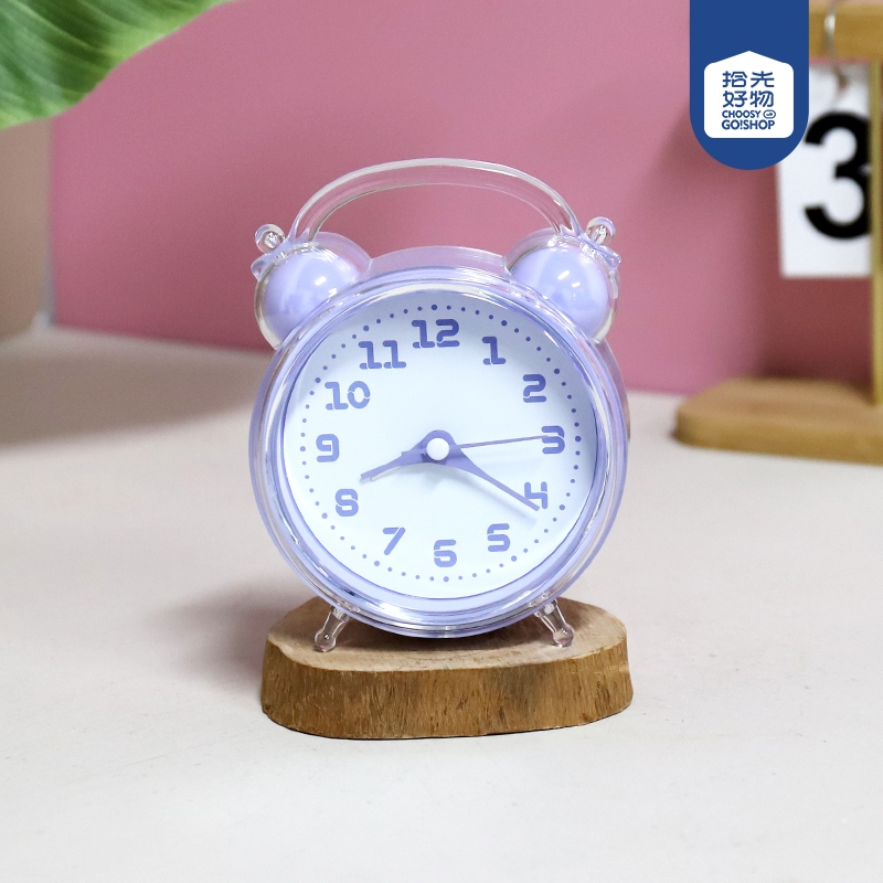 8098 Reloj de Alarma de Superficie Digital de Cristal Redondo (Color Mezclado) 2