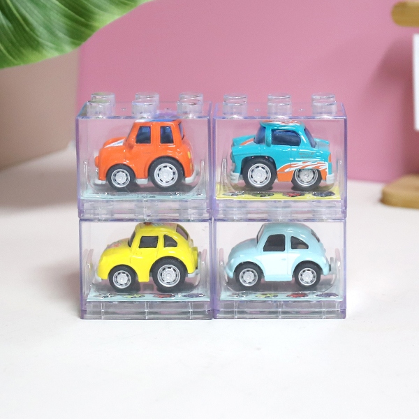 817-4 Dibujos Animados Edificio Bloque Caja Aleación Coche 4