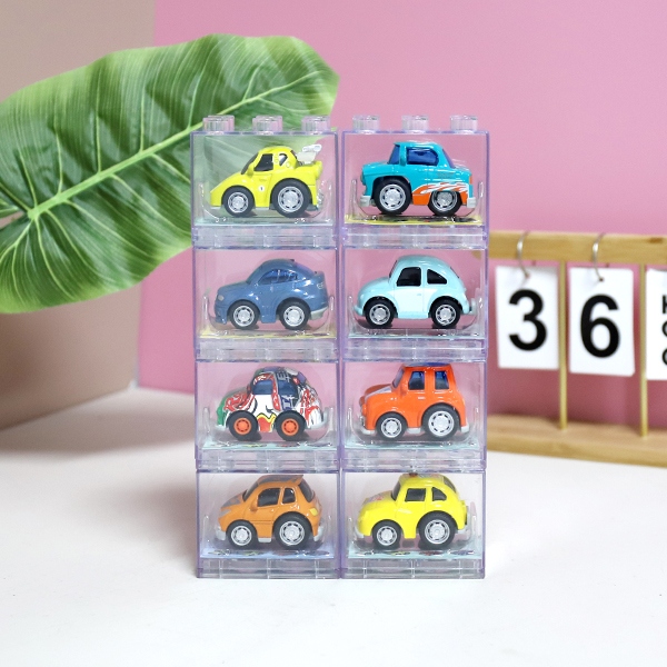 817-4 Dibujos Animados Edificio Bloque Caja Aleación Coche 5