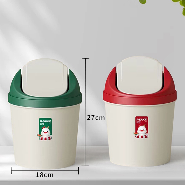 Pato Rojo Qi -577 Sacudir Tapa Basura Sanitaria Puede Tamaño Pequeño 3