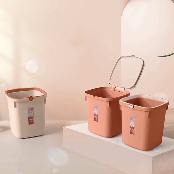 Mi Tu -325 Smiling Face Press Sanitary Garbage Bin 4