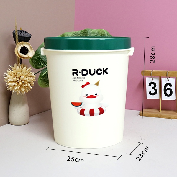 Yuan Qi Red Duck -578 Press Ring Sanitary Garbage Bin 3