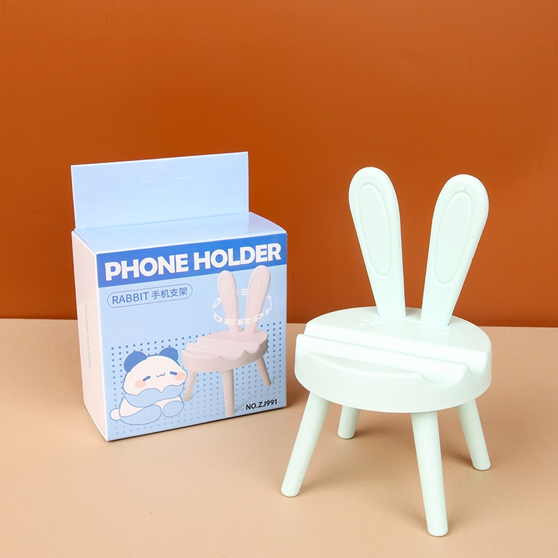 ZJ991 Orejas de Conejo Boxeado Bracket de Stool (Macaroon) 2
