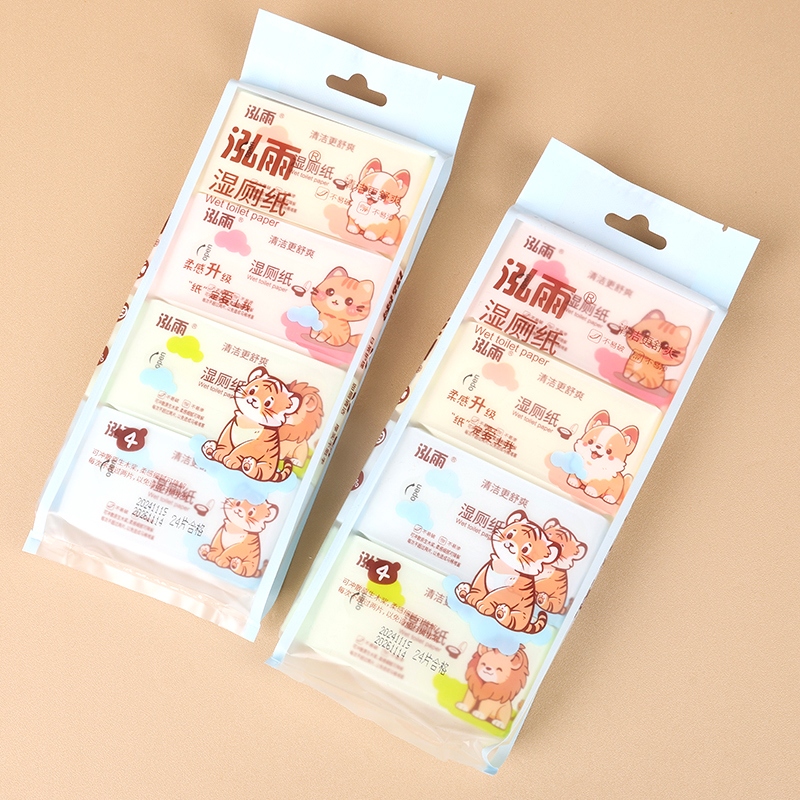 Hongyu 4 Pack Mini Papel Higiénico Húmedo