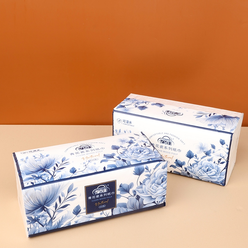 Billón Blanco 1500 Azul y Blanco Papel de Porcelana 2