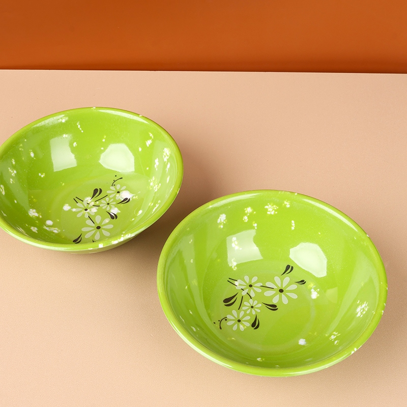 4006 Green Dot Imitation Porcelain Bowl 2