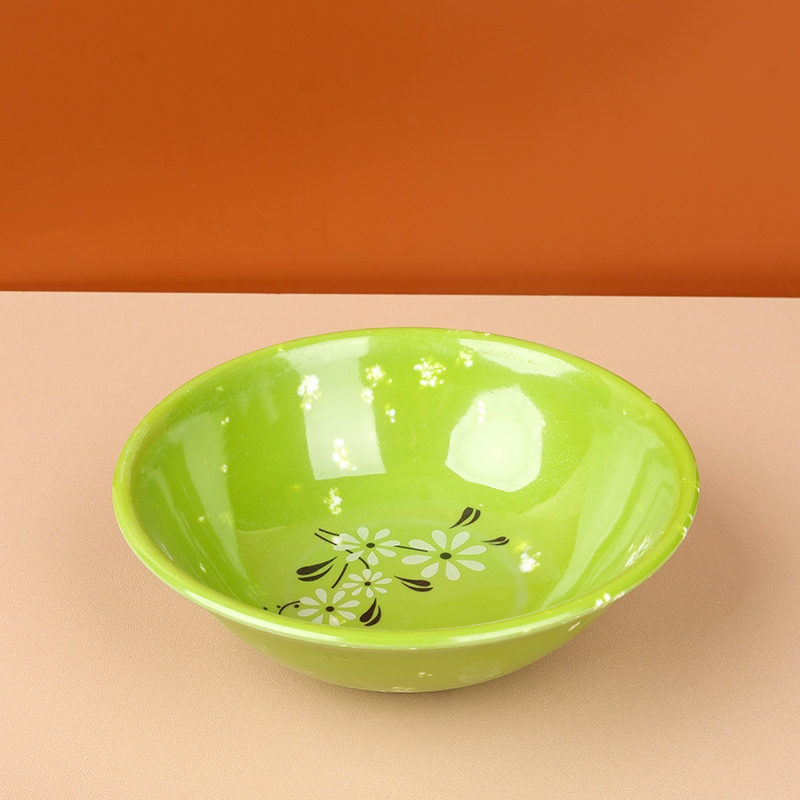4006 Green Dot Imitation Porcelain Bowl 3