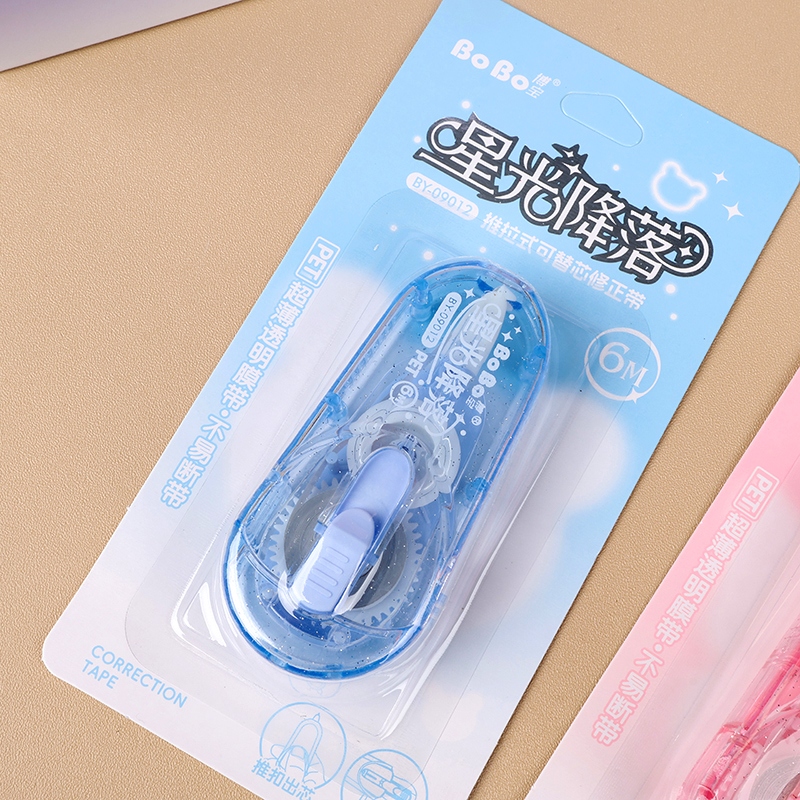 Bobo Starlight Landing Push-pull Single Card Correction Tape (Cover Random) 3