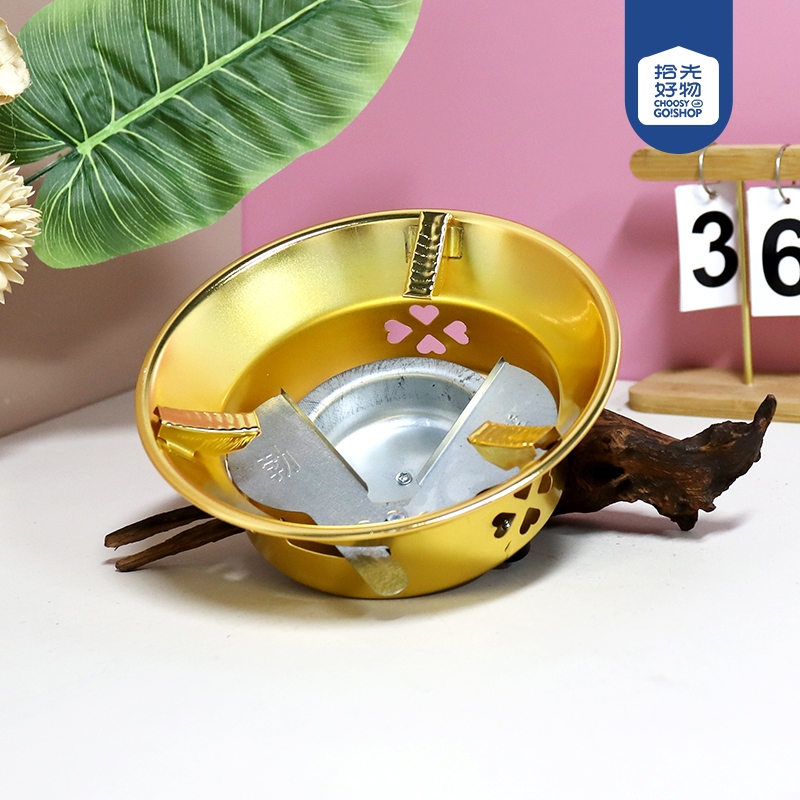 Auspicious Alcohol Stove Gold Copper