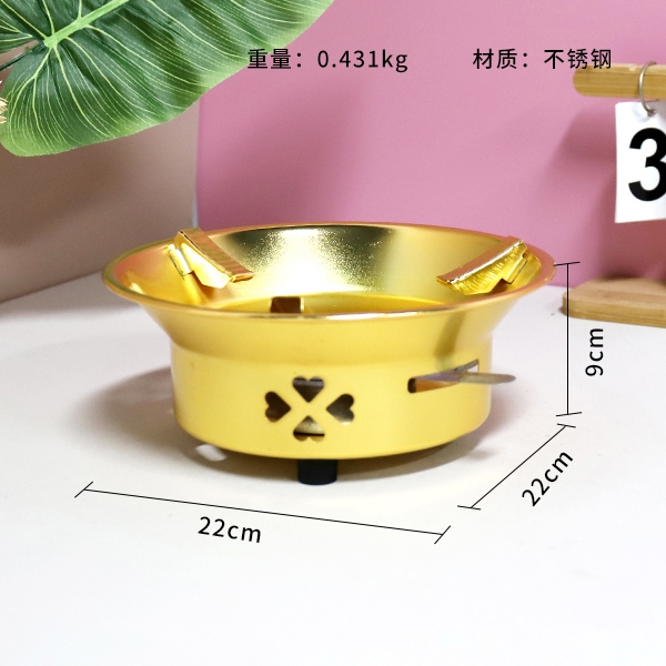 Auspicious Alcohol Stove Gold Copper 3