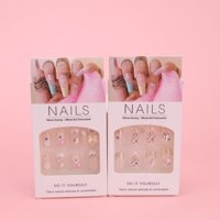 Perforación de Punto de Moda Uñas Falsas (Cabeza Cuadrada) 4