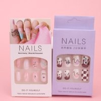 Perforación de Punto de Moda Uñas Falsas (Cabeza Cuadrada) 5